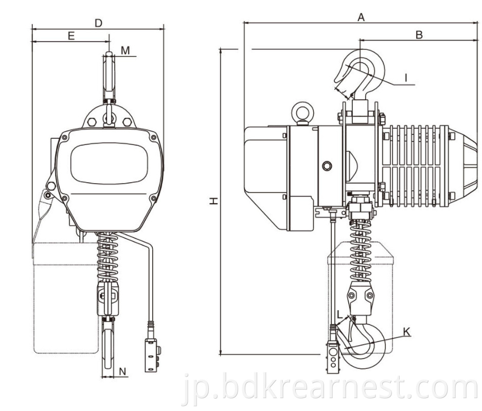 inner structure of chain hoist